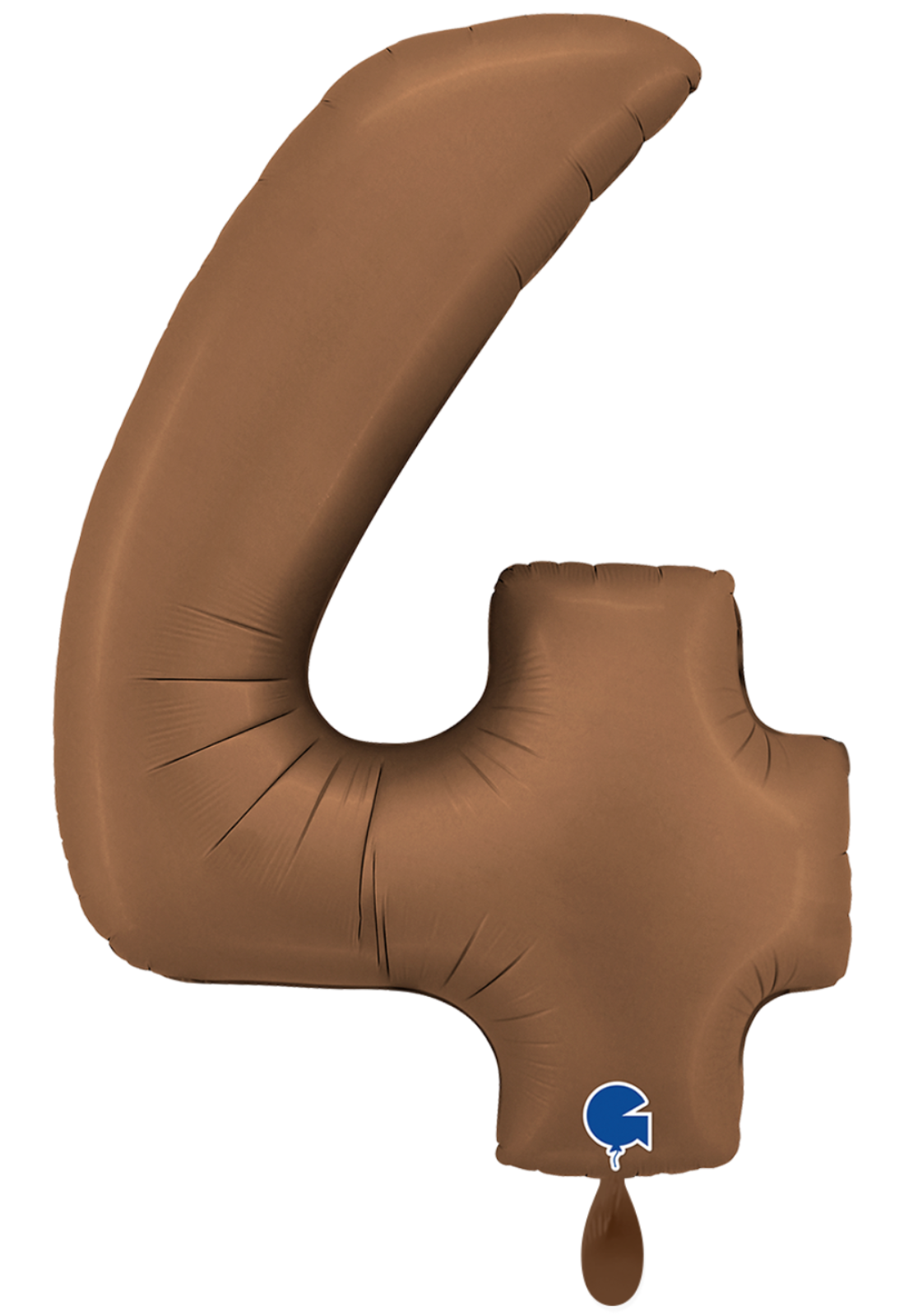 Schokoladenbraune Zahl - 4 - Ø 101cm